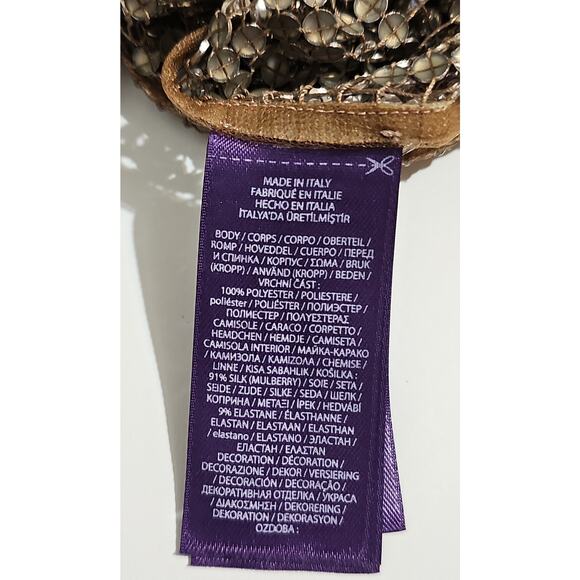 Ralph Lauren Purple Label Maritza Blouse Mesh Studs Jewels Womens 2 Rhinestones - Picture 8 of 12